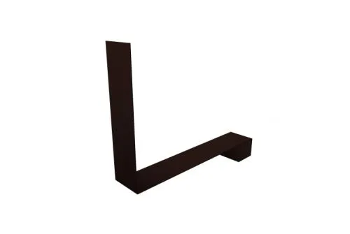 Планка примыкание нижнее к трубе фальц Grand Line 0,5 Quarzit Pro Matt RAL 8017 шоколад