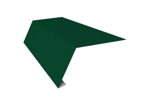 Планка карнизная для мягкой кровли 65х50 Фартук S1 карнизный 0,5 Satin с пленкой RAL 6005 зеленый мох