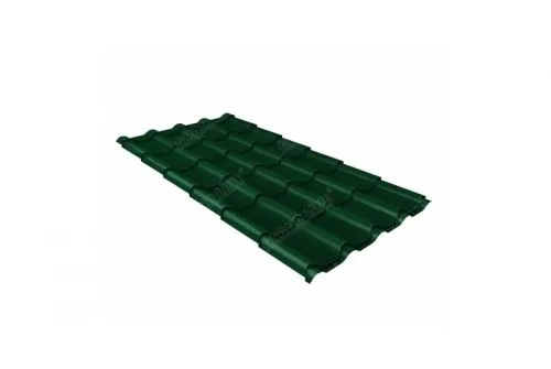 Металлочерепица камея 0,45 RAL 6005 зеленый мох