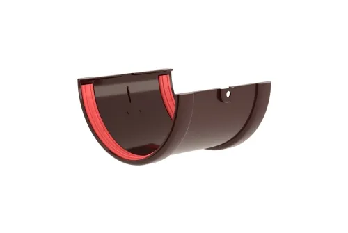 Соединитель желобов Классика 120 ПВХ Grand Line шоколадный (RAL 8017)