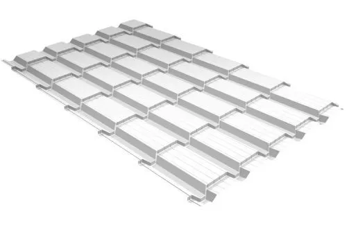 Металлочерепица Верховье квадро профи 0,5 RAL 9003 сигнальный белый