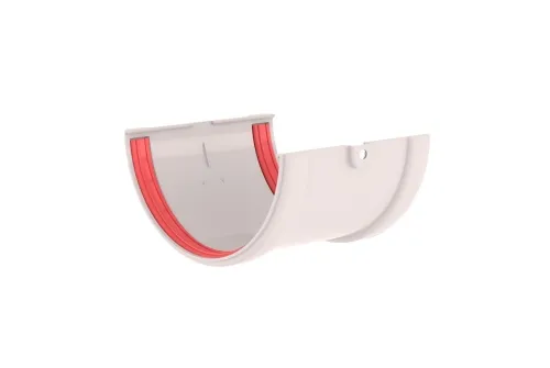 Соединитель желобов Классика 120 ПВХ Grand Line белый (RAL 9003)