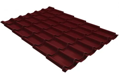 Металлочерепица модерн 0,45 RAL 3005 красное вино