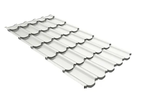 Металлочерепица квинта плюс 0,45 RAL 9003 сигнальный белый