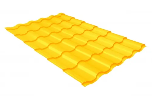 Металлочерепица кредо 0,45 RAL 1018 цинково-желтый