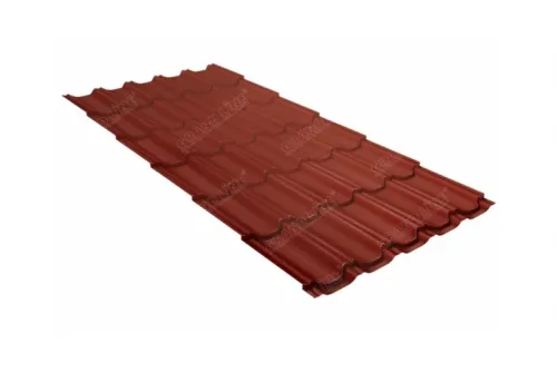 Металлочерепица квинта плюс 0,45 RAL 8004 терракота