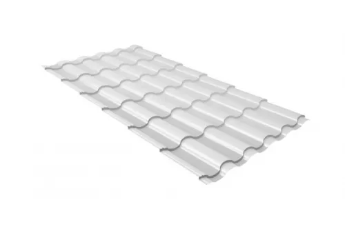 Металлочерепица кредо 0,45 RAL 9003 сигнальный белый