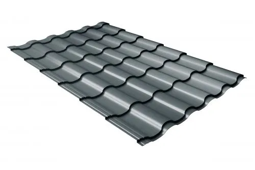 Металлочерепица кредо 0,5 RAL 7016 антрацитово-серый