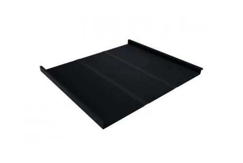 Фальц двойной стоячий Line Grand Line 0,5 GreenCoat Pural BT, matt с пленкой на замках RR 33 черный (RAL 9005 черный)