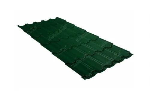 Металлочерепица квинта плюс 0,45 RAL 6005 зеленый мох