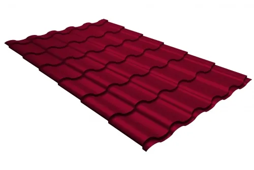 Металлочерепица кредо 0,45 RAL 3003 рубиново-красный