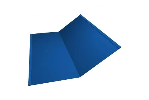 Планка ендовы нижней 300х300 0,5 Satin с пленкой RAL 5005 сигнальный синий