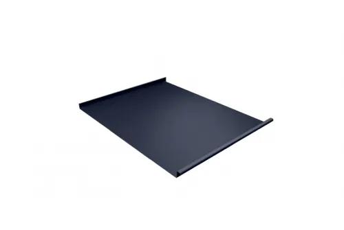 Фальц двойной стоячий 0,5 GreenCoat Pural BT с пленкой на замках RR 23 темно-серый (RAL 7024 мокрый асфальт)