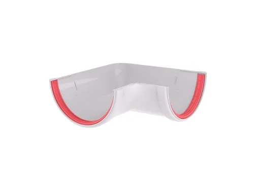 Угол желоба 90 град.Классика 120 ПВХ Grand Line белый (RAL 9003)