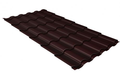 Металлочерепица кредо 0,5 RAL 8017 шоколад