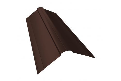 Планка конька фигурного 150x150 0,5 Velur RAL 8017 шоколад