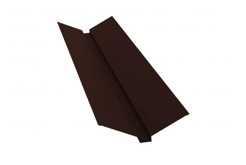Планка ендовы верхней 115х30х115 0,5 Satin с пленкой RAL 8017 шоколад
