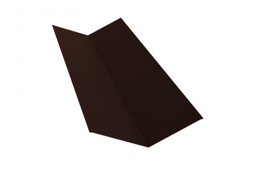 Планка ендовы верхней 145х145 0,5 Satin с пленкой RAL 8017 шоколад
