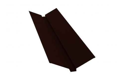 Планка ендовы верхней 115х30х115 0,5 GreenCoat Pural BT, matt RR 32 темно-коричневый (RAL 8019 серо-коричневый)