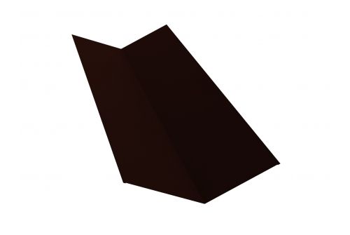Планка ендовы верхней 145х145 0,5 GreenCoat Pural BT, matt RR 32 темно-коричневый