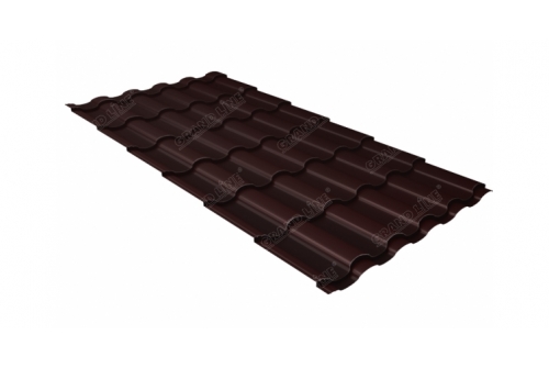 Металлочерепица кредо 0,45 RAL 8017 шоколад