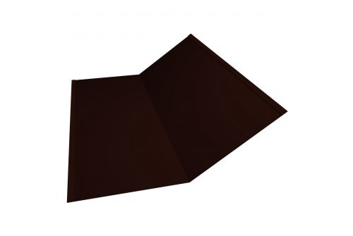 Планка ендовы нижней 300х300 0,45 PE с пленкой RR 32 темно-коричневый