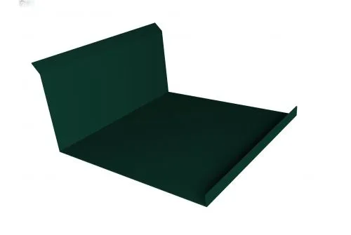 Планка примыкания нижняя 20х122х260х15 0,5 Satin с пленкой RAL 6005 зеленый мох