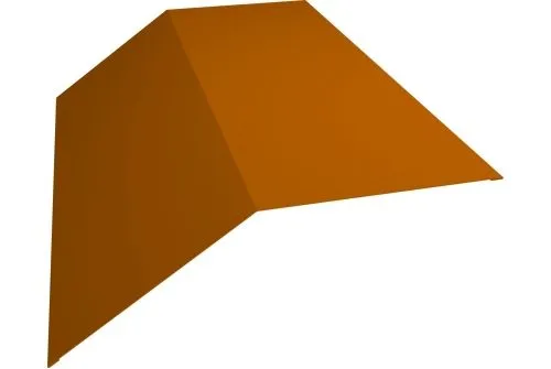Планка конька плоского 190х190 0,45 PE с пленкой RAL 2004 оранжевый