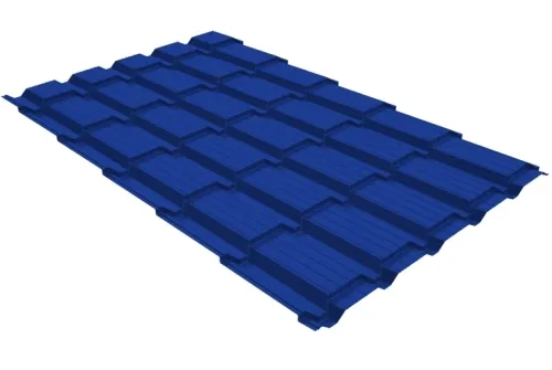 Металлочерепица Верховье квадро профи 0,45 Полиэстер RAL 5002 ультрамариново-синий