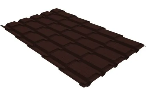 Металлочерепица Верховье квадро профи 0,5 RAL 8017 шоколад