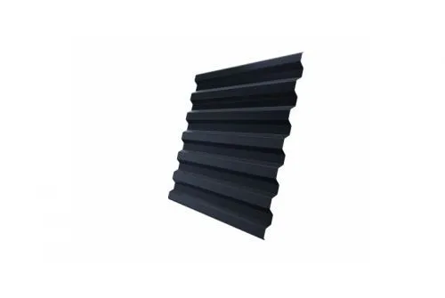 Профнастил С21 0,5 GreenCoat Pural BT, matt RR 23 темно-серый (RAL 7024 мокрый асфальт)