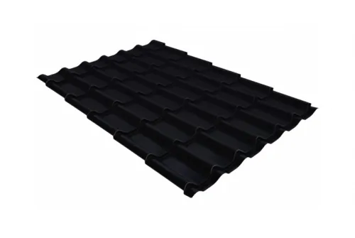 Металлочерепица классик 0,5 GreenCoat Pural BT, черный (RAL 9005 черный)