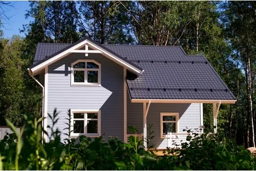 Металлочерепица классик 0,5 GreenCoat Pural BT, светло-серый (RAL 7040 серое окно)