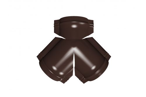 Тройник Y конька полукруглого Rooftop Matte с пленкой RAL 8017 шоколад