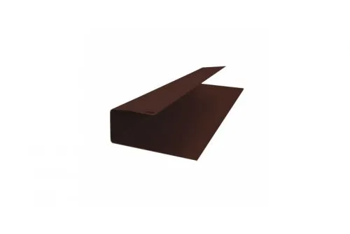 J-Профиль 18мм 0,5 Quarzit lite с пленкой RAL 8017 шоколад